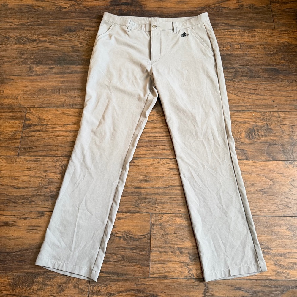 Adidas Golf Pants Mens 34x30 Gray 3 Stripe Grey